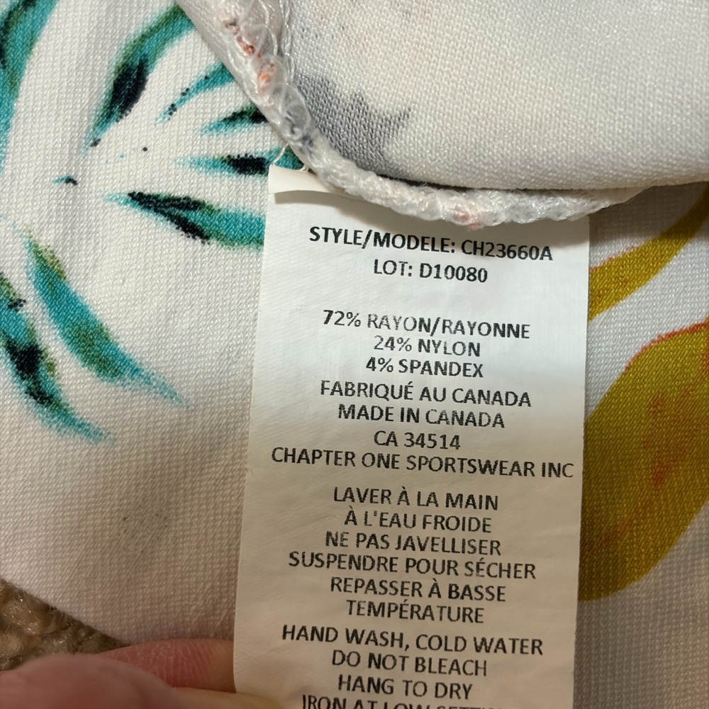 Jules & Leopold Black and White Labelled Floral Garment - Picture 4 of 7